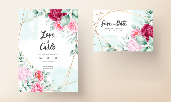 Customizable Floral Wedding Invitation Templates