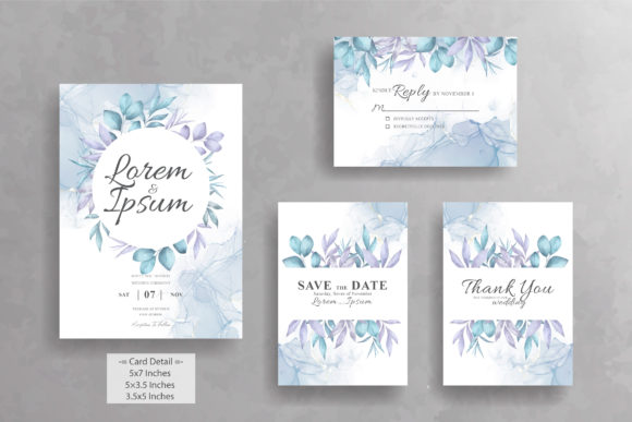 Elegant Floral Wreath Wedding Invitation Template