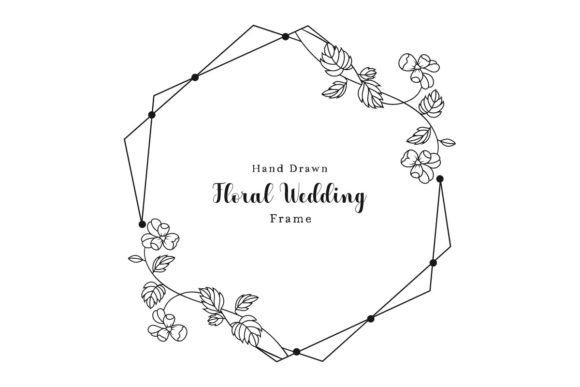 Elevate Your Craft with a Floral Wedding Frame Hand Drawn Vector