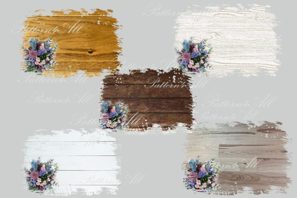Elevating Designs with Floral Wood Sublimation Background PNG Files
