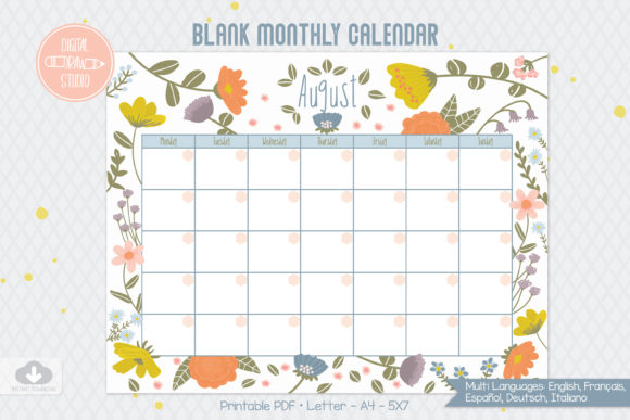 Floral Calendar Templates for Organized Design