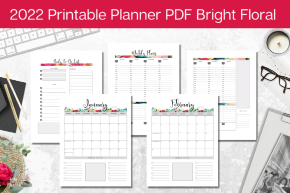 Organize Your Year with a Printable Floral Planner PDF