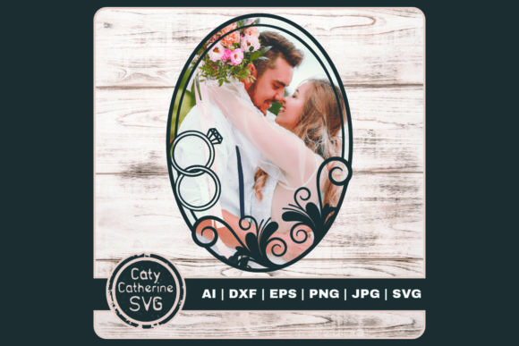 Oval Wedding Anniversary Picture Frame: A Digital Design Asset for Personalized Crafting