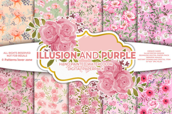 The Artful Charm of Floral Watercolor Pattern VLO27