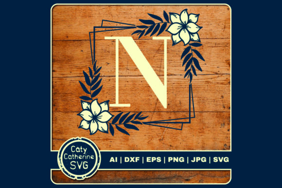 The Elegance of a Floral Monogram Letter N