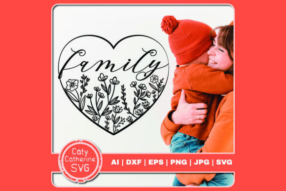 The Family Floral Love Heart SVG: Crafting Elegance and Sentiment
