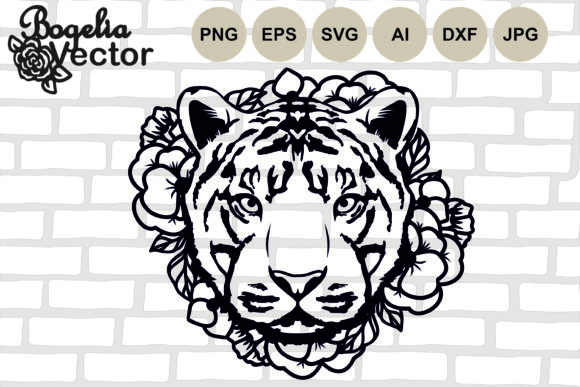 The Floral Tiger Art File: A Versatile Creative Asset