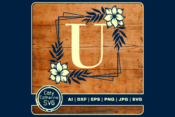 The Versatile Letter U Floral Monogram Frame: A Design for Personalized Creativity